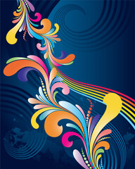 vector ornament In flower style