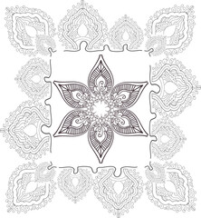 beautiful hand drawn vector pattern design good for textile, jewelery, henna and decorations. to see more patterns and floral designs. visit my portfolio.