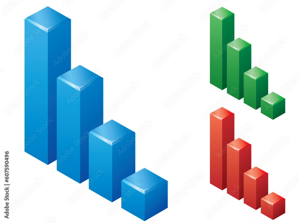 Poster 3d graphs. grouped for easy editing. please check my portfolio for more business illustrations.