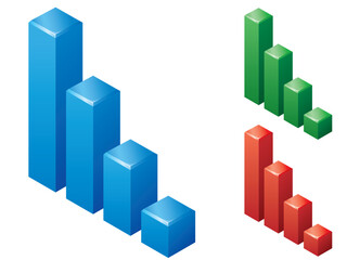 Fototapeta premium 3d graphs. Grouped for easy editing. Please check my portfolio for more business illustrations.