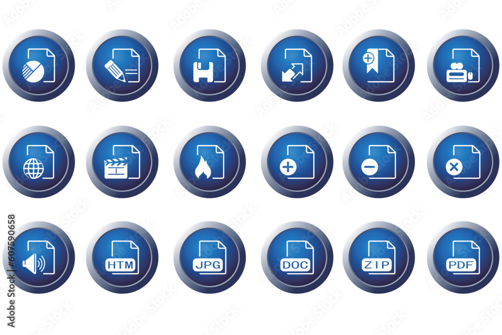 Poster document and file formats icons
