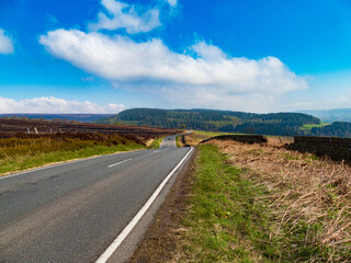 Fototapeta na wymiar A country road at the Peak district, UK