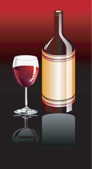 Wine and boxes glass set