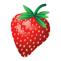 Fresh and tasty strawberry isolated over white background