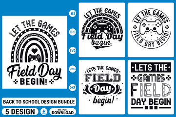 Back to school t-shirt design bundle, first day, hundred days of school, typography t-shirts