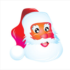 Santa Claus head cartoon style