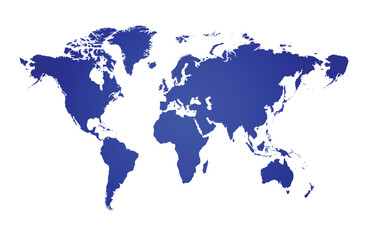 Fototapeta na wymiar A Map Of The World on white background