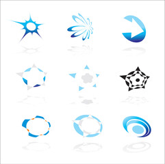 set of nine corporate logos