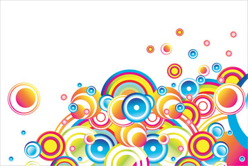 Colorful mix of circles for this Stylish background