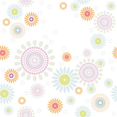 fine floral closeup pattern in pastel colors