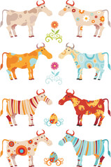 decorative cows set
