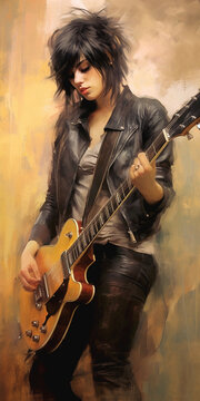girl with guitar