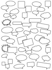 Obraz premium Blank speech bubbles. Please check my portfolio for more cartoon illustrations.
