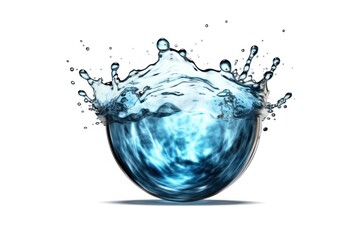 stock photo of water liquid splash in sphere shape photography Generative AI