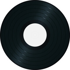 Single gramophone record. High-detailed vector artwork.