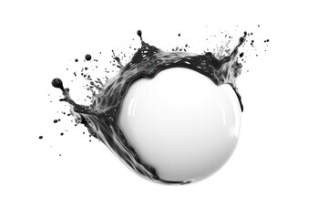 Fototapeta na wymiar stock photo of white water liquid splash in sphere photography Generative AI