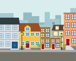 Vector illustration real estate background