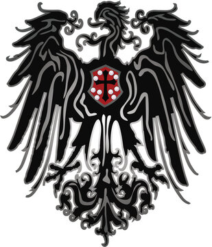 heraldic crest design in different style