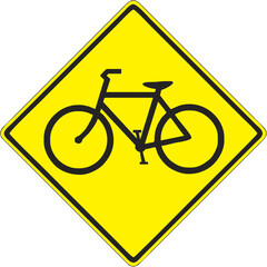 Vector illustration of a bike lane sign
