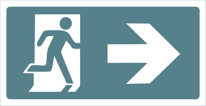 Vector illustration of a fire exit sign