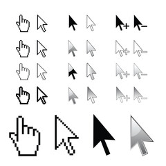 Cursors, arrows in vector EPS illustration