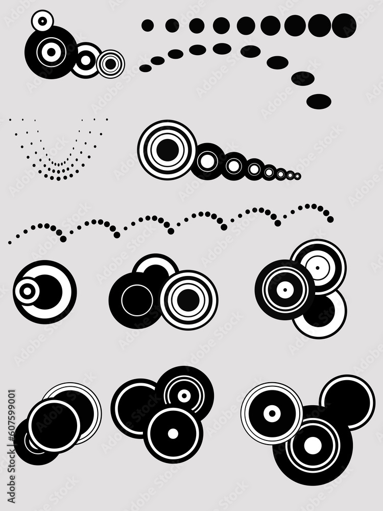 Poster circular graphic elements 2 - seperate graphic circular design elements