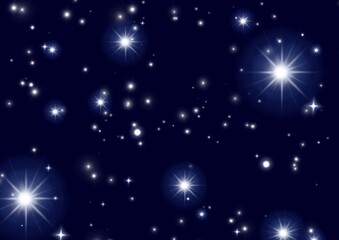 Naklejka na ściany i meble star background. Space stars, night sky constellations, background illustration