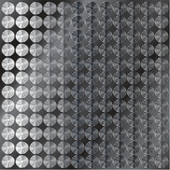Vector illustration of dark shiny metal tiered circle pattern background