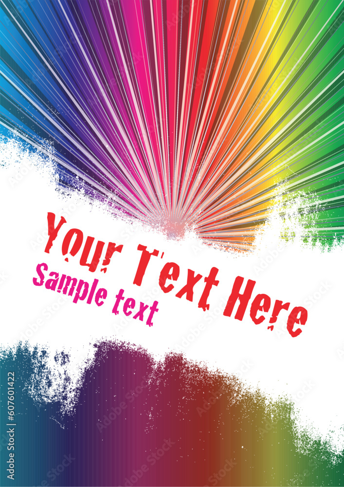 Poster vector grunge background with copy space for your text. global swatches included.