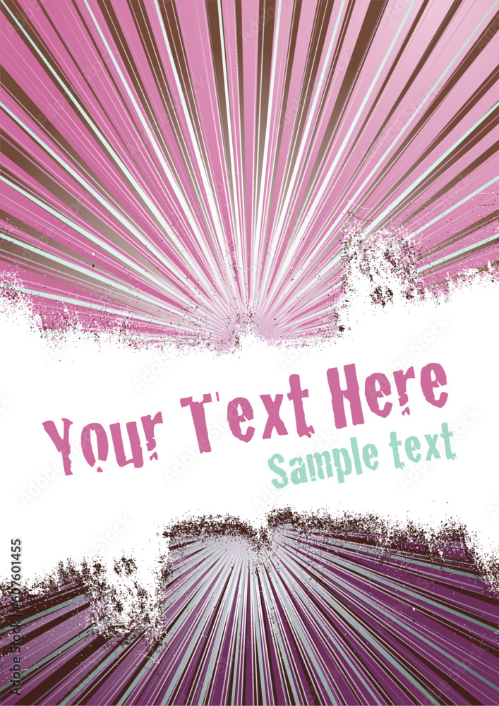 Poster vector grunge background with copy space for your text. global swatches included.