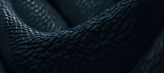 Texture of dark snake skin, close-up. Background surface