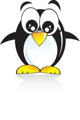 Colorful Cartoon Style funny penguin