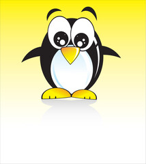 Colorful Cartoon Style funny penguin