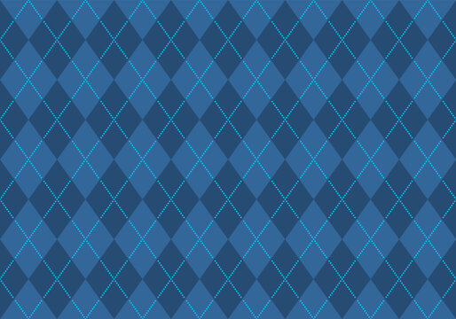 Blue argyle pattern