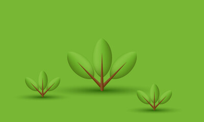 illustration creative leaf tree plant ecology bio natural 3d vector icon symbols isolated on background