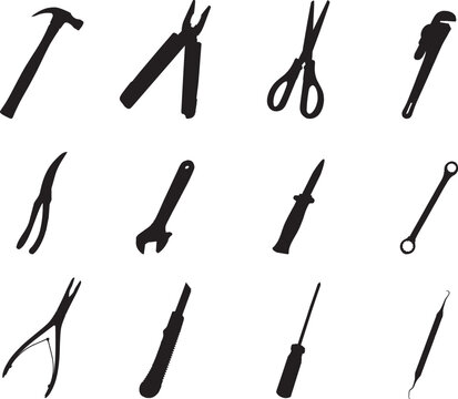 Set icons. Tools. Similar images can be found in my gallery.