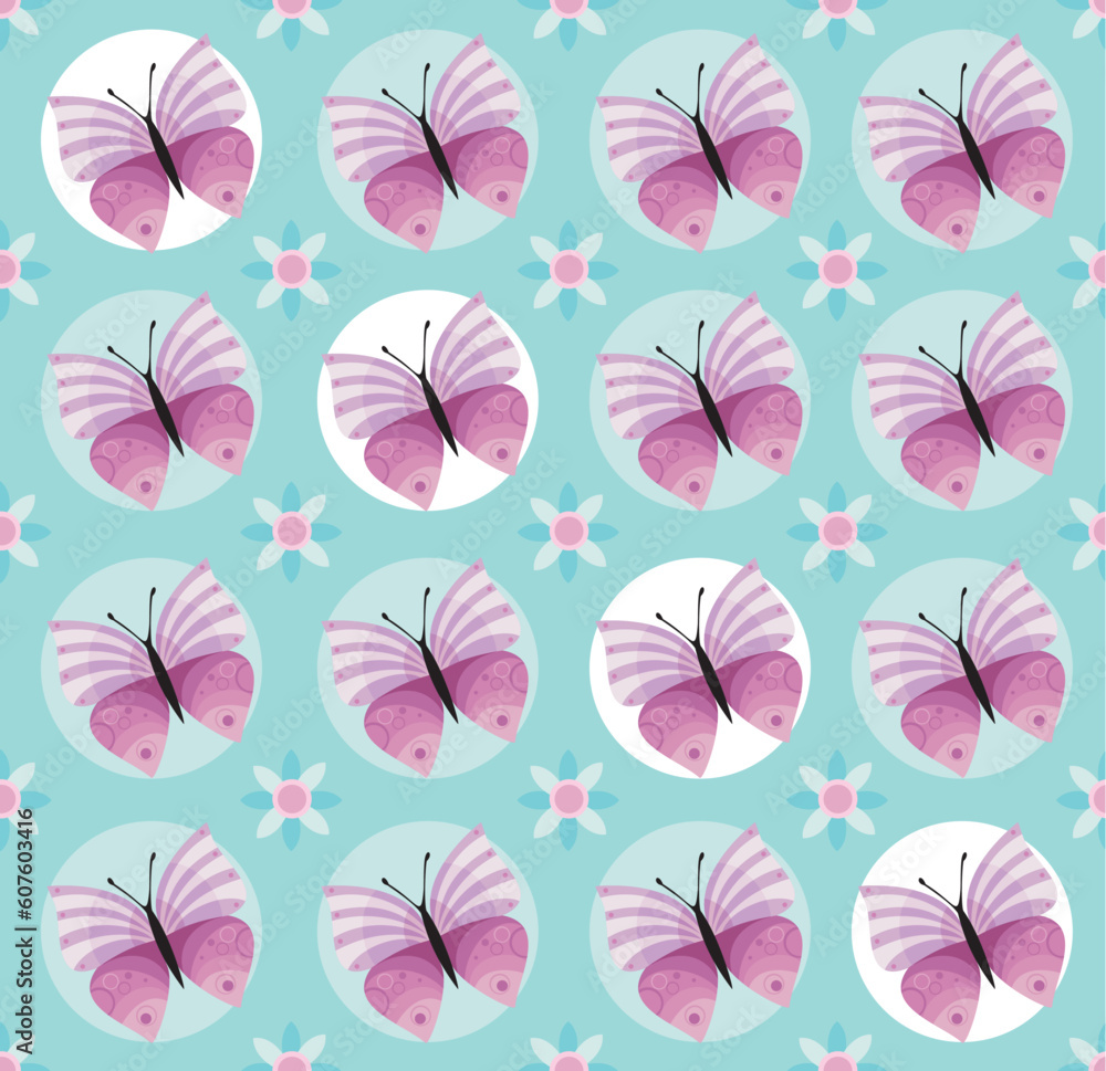 Poster background with a butterflies