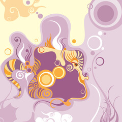 abstract background with decorative fish