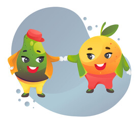 Fruit illustration friendship day