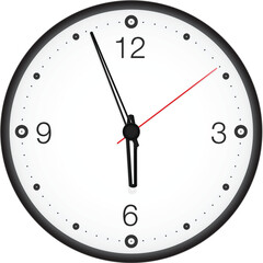 Office wall clock. High-detailed vector artwork.