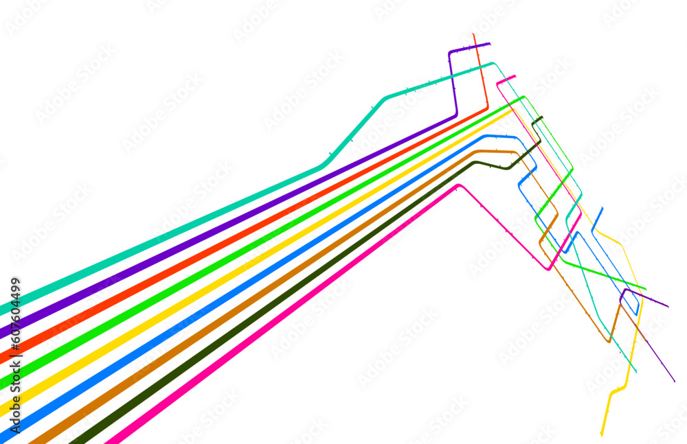 Fototapete editable vector design of a generic subway system with copy space