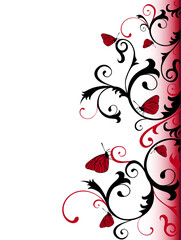 Vector Illustration Of Elegance Background With Butterflies