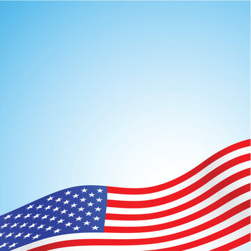 american flag background with set of stars