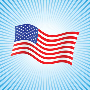 american flag background with set of stars