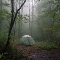 Tent in the forest 