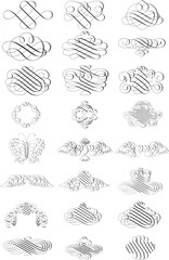 Scroll, cartouche, decor, vector illustration