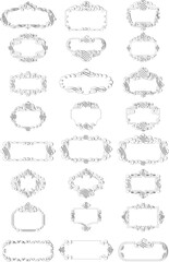 Scroll, cartouche, decor, vector illustration