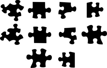 Fototapeta premium Abstract floral vector puzzle