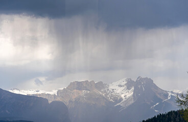 Gewitter über der Seiser Alm, Südtirol