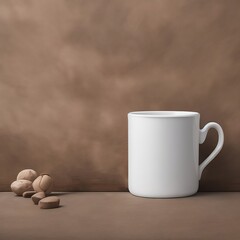 mockup of a cup of coffee on a table created with Generative AI technology